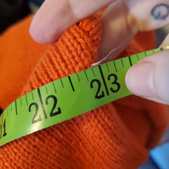 Vintage 80s Orange Halloween Maximalist Beaded Embroidered Sweater Ghost Witch - Picture 14 of 16